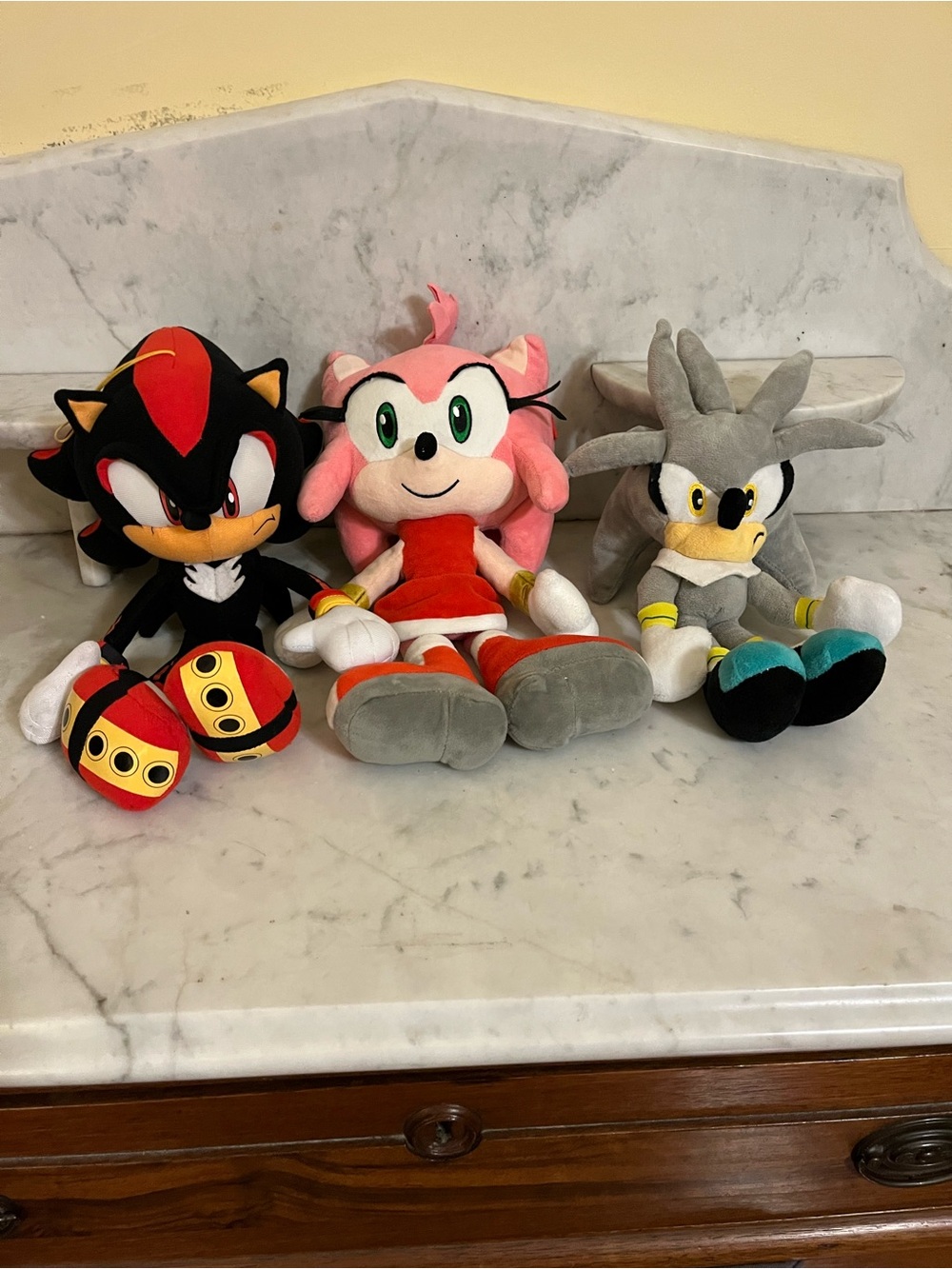 Sonic Plush Set - Shadow, Amy, Silver